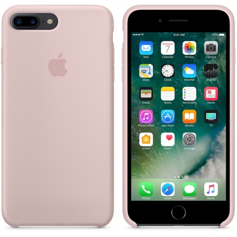 Силиконовый чехол для iPhone 7 Plus, цвет «розовый песок»