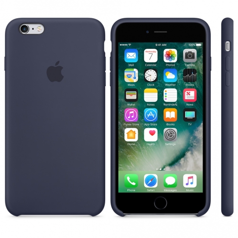 Силиконовый чехол для iPhone 6/6s, тёмно-синий цвет