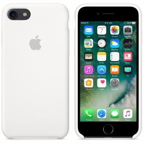 Силиконовый чехол для iPhone 7, белый цвет